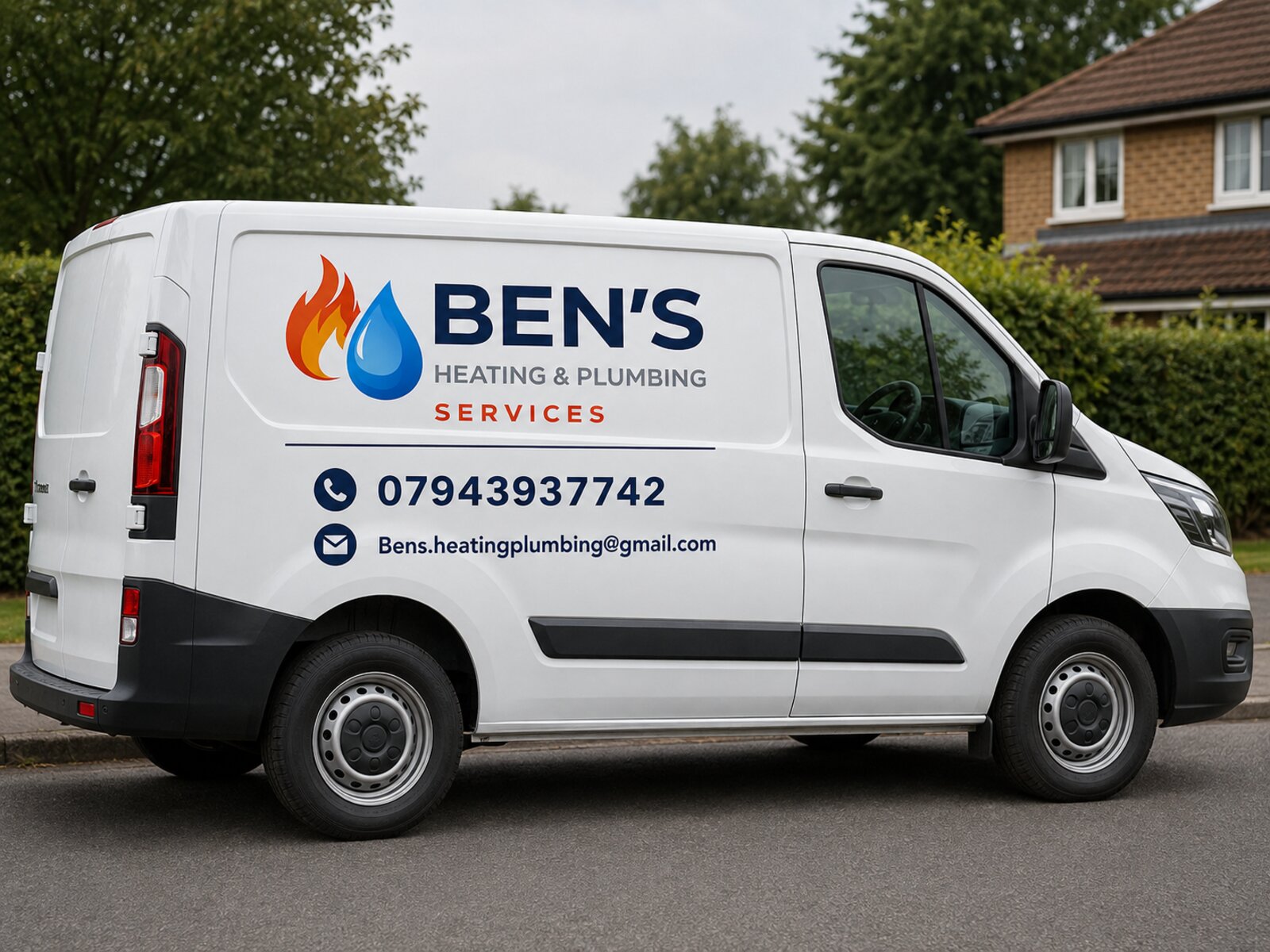 Ben's Heating & Plumbing Services branded van